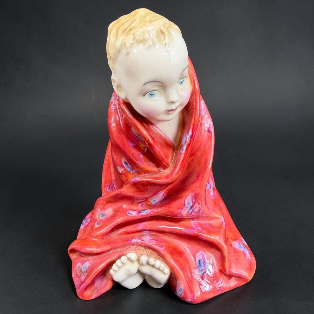 Royal Doulton This Little Pig HN 1793 Bone China Figurine Red Blanket Vintage